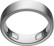 Oura - Ring 5 - Smart Ring - Size Before You Buy with OR5 Sizing Kit - Size 8 - Brushed Silver - ... - Large Front