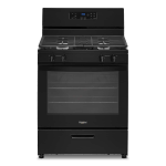 Whirlpool - 30 in. Wide 4 burners 5.1 cu. ft. Freestanding Gas Range with Broiler Drawer - Black - Large Front
