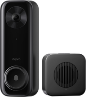 Aqara - G400 Select 24V Hardwired 2K 1536 x 1536 Res Wi-Fi Video Doorbell, Head-to-Toe View, Surf... - Large Front