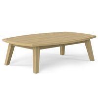 Simpli Home - Parkside Outdoor Coffee Table - Light Teak - Large Front