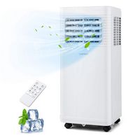 Costway Portable Air Conditioner Cools up to 250 sq.ft 3 in 1 AC Unit with Fan & Dehumidifier Sle... - Large Front
