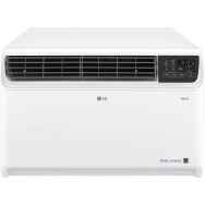 LG - 1,000 Sq. Ft. 18,000 BTU 230V Smart Inverter Window Air Conditioner - White - Large Front