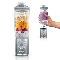 Ninja - Blast Max Portable Blender with 22oz Twist & Go Vessel - Platinum  Silver - Large Front