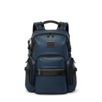 TUMI - Alpha Bravo Navigation Backpack - Navy Coated Canvas - Large Front