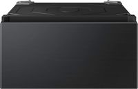 Samsung - Bespoke AI All-in-One Washer/Dryer Laundry Pedestal with Storage Drawer - Brushed Black - Large Front