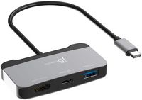 j5create - USB-C to USBTM 10Gbps & HDMITM 4K144Hz Adapter - Space Gray/Black - Large Front