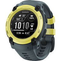 Garmin - Instinct E GPS Smartwatch 40 mm Fiber-reinforced Polymer - Electric Lime with Twilight Band - Large Front
