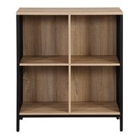 OSP Home Furnishings - Ace 4 Cube Storage/Bookcase - River Oak - Large Front