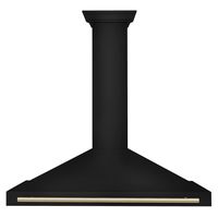 ZLINE - 48 inches - Convertible & Externally Vented - Wall Range Hood - Black stainless steel - Large Front