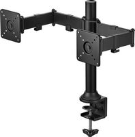 Insignia™ - Dual-Screen Desktop Mount for Monitors up to 32” Wide - Black - Large Front