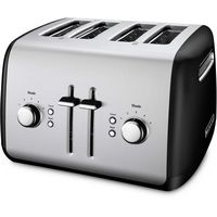 KitchenAid - 4-Slice Toaster with Illuminated Buttons - Onyx Black - Large Front