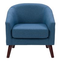 CorLiving - Elwood Modern Tub Chair - Blue - Large Front