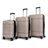 Bugatti - Wellington Expandable Spinner Hardside Suitcase Set - 3 Piece - Cookie - Large Front