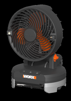 WORX - WX097L.9 20V Misting Fan - Black - Large Front