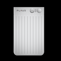 PLAUD - Smart AI Voice/Audio Recorder - Silver - Large Front