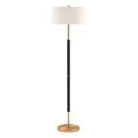 Camden&Wells - Letta Floor Lamp - Obsidian/Brass - Large Front