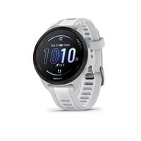 Garmin - Forerunner 165 Music GPS Smartwatch 43 mm Fiber-Reinforced Polymer - Gray/Whitestone - Large Front