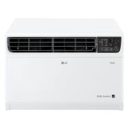 LG - 14,000 BTU DUAL Inverter Smart Wi-Fi Enabled Window Air Conditioner - White - Large Front
