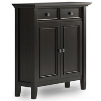 Simpli Home - Amherst Entryway Storage Cabinet - Hickory Brown - Large Front