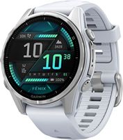 Garmin - fēnix 8 AMOLED  GPS Smartwatch 43mm Fiber-reinforced polymer - Silver - Large Front