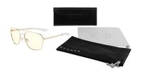 GUNNAR - Mustang Computer Glasses with Blue Light Reduction, Clear Lenses - Gold - Large Front
