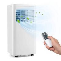 Costway 6000 BTU Portable Air Conditioner Cools up to 250 sq.ft 3-in-1 AC Unit With Cool Dehum Fa... - Large Front