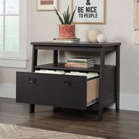 Sauder - Trestle Lateral File Cabinet - Black - Large Front