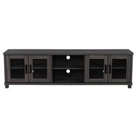 Fremont TV Bench with Glass Cabinets for Most TVs up to 95