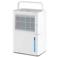 Costway 32 Pint Dehumidifier 2000 Sq. Ft Portable with 3 Modes & 24H Timer Home Basement - White - Large Front
