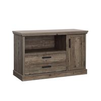 Sauder - Aspen Post Office Credenza w/  File Drawer - Pebble Pine - Large Front
