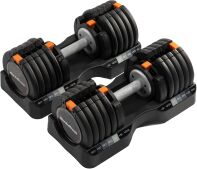 Set of Two NordicTrack 55 lb. Adjustable Dumbbells - Black - Large Front