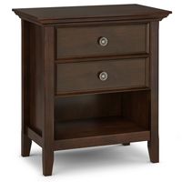 Simpli Home - Amherst Bedside Table - Russet Brown - Large Front