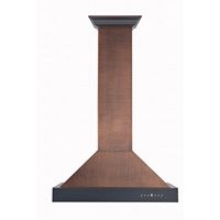 ZLINE - 36 inches - Externally Vented - Wall Range Hood - Hammered Copper/Bronze Accents - Large Front
