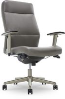 La-Z-Boy - Baylor Modern Bonded Leather Executive Chair - Gray - Bonded Leather - Large Front