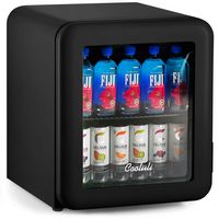 Cooluli - Decor 1.7 cuft Glass Beverage Cooler - Black - Large Front