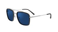 GUNNAR - Barron Computer Glasses with Blue Light Reduction, Sun Lenses - Silver - Large Front