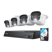 Reolink - 8-Channel, 4 - Bullet Camera Indoor/Outdoor 4K+ 12MP PoE 2TB NVR Security Surveillance ... - Large Front