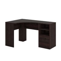 Sauder - Beginings Corner Computer Desk with File Drawer - Cinnamon Cherry - Large Front