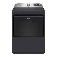 Maytag - 7.4 Cu. Ft. Smart Gas Dryer with Extra Power - Midnight Steel - Large Front