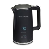 Hamilton Beach - Cool-Touch Digital 1.7 Liter Kettle - Black - Large Front