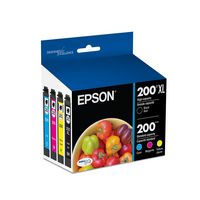 Epson - 200/200XL 4-Pack Ink Cartridges High Capacity and Standard Capacity - Black/Cyan/Magenta/... - Large Front