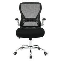 OSP Home Furnishings - Mesh Back Manager’s Chair with Bulit in Lumbar Support and Chrome Base - B... - Large Front