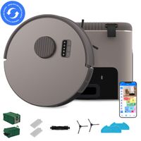 bObsweep - Bio Auto-Empty Robot Vacuum & Mop with 100-Day Dock, Activate Charcoal Odor Filtration... - Large Front