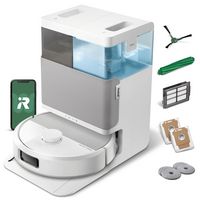 iRobot - Roomba 505 Combo Vac & Mop + AutoWash Dock - Extending Spinning Mop Pads, Self-Empties, ... - Large Front