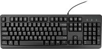 Best Buy essentials™ - Full-size Wired Membrane Keyboard - Black - Large Front
