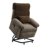 Bestier - Triple Motor Power Lift Recliner Chair with Removable Cover Lumbar Pillow and Side Pock... - Large Front