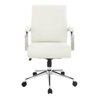 Office Star Products - Mid Back Antimicrobial Fabric Chair - Dillon Snow - Large Front