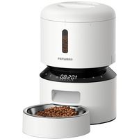 PETLIBRO - Granary Stainless Steel 3L Automatic Dog and Cat Feeder with Voice Recorder - White - Large Front