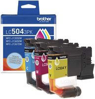 Brother - Genuine LC5043PK 3-Pack Standard Yield Cyan, Magenta, and Yellow Ink Cartridge - Cyan/M... - Large Front