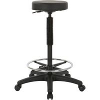 WorkSmart - Pneumatic Drafting Chair - Black - Large Front